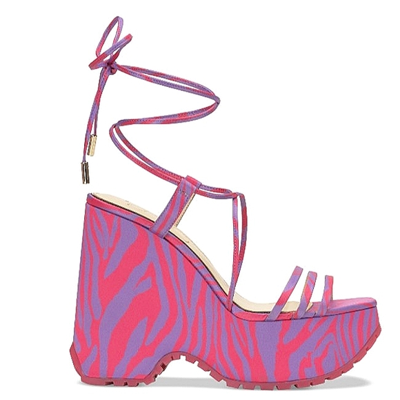 New w/o Box Jessica Simpson Damazy Platform Strappy Wedge Dress Sandals Size 8.5 - Picture 5 of 9